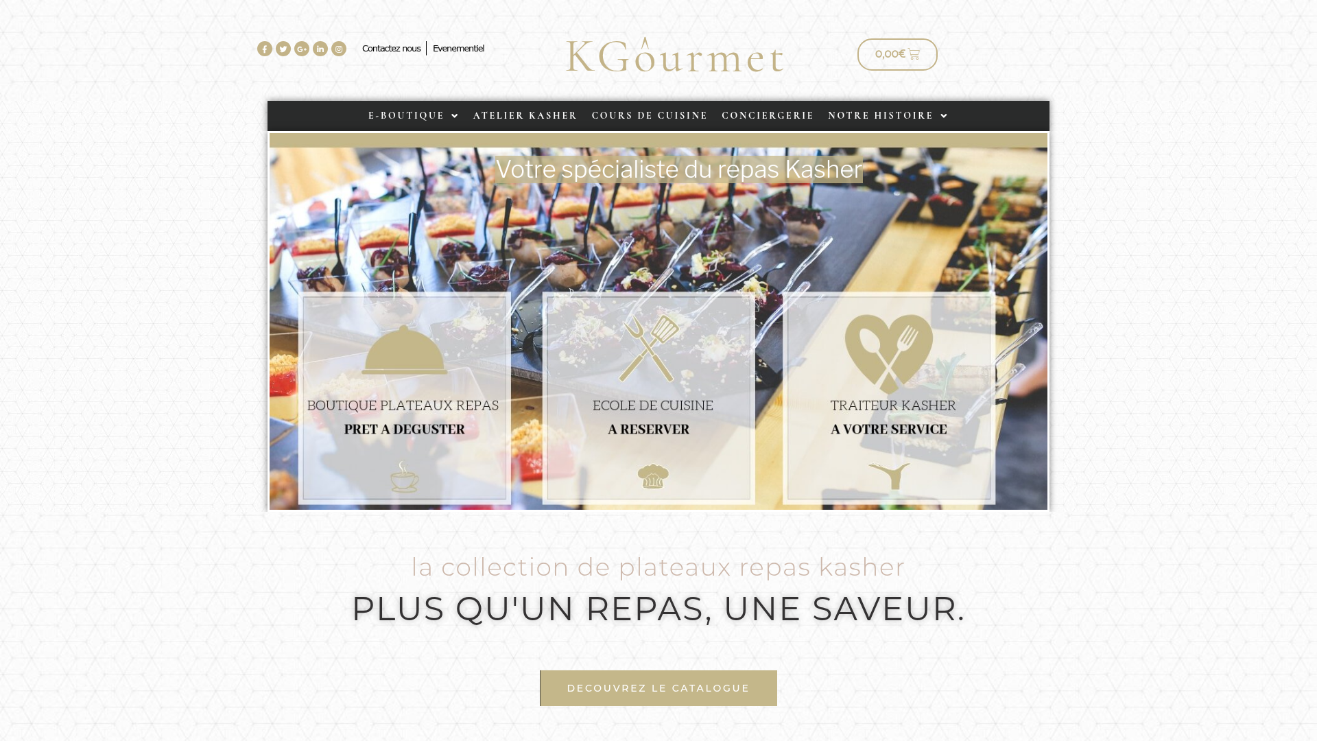 Preview of K Gourmet website