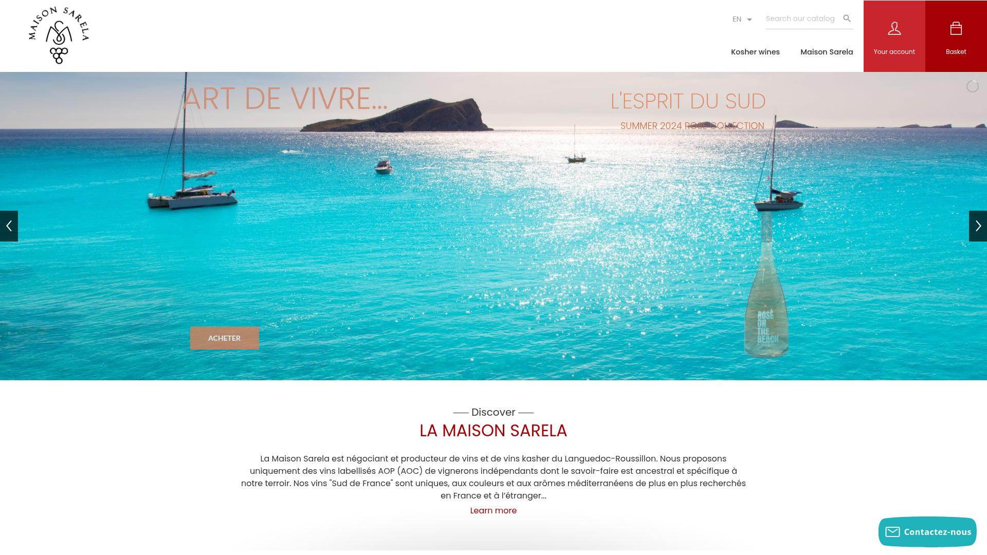 Preview of Maison Sarela website